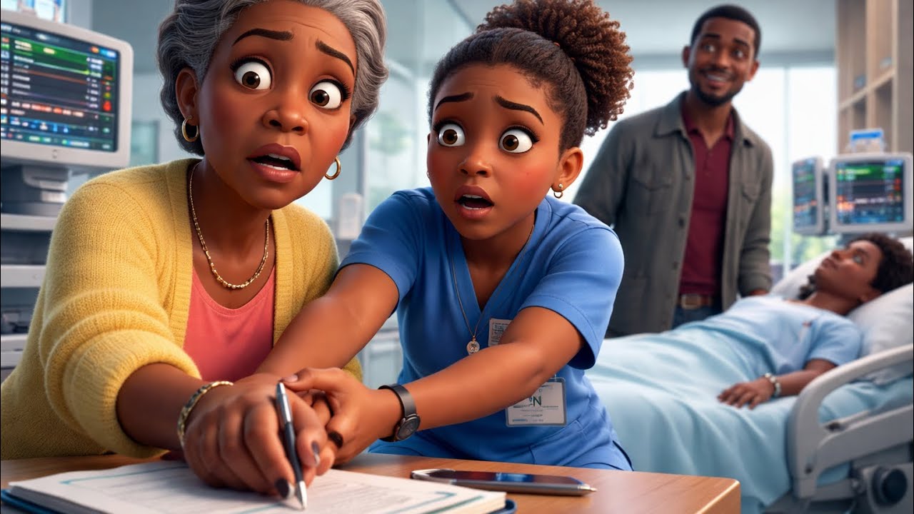 «Стоп! Вы не можете это подписать!» — крикнула медсестра, пытаясь расписаться за свою сестру… #ис...