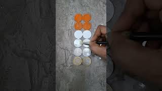 #Trending Tricolour Coins Art Indian Flag Painting ideas🇮🇳🇮🇳😱😱#Jay Hind#youtube shorts#viral Videos#
