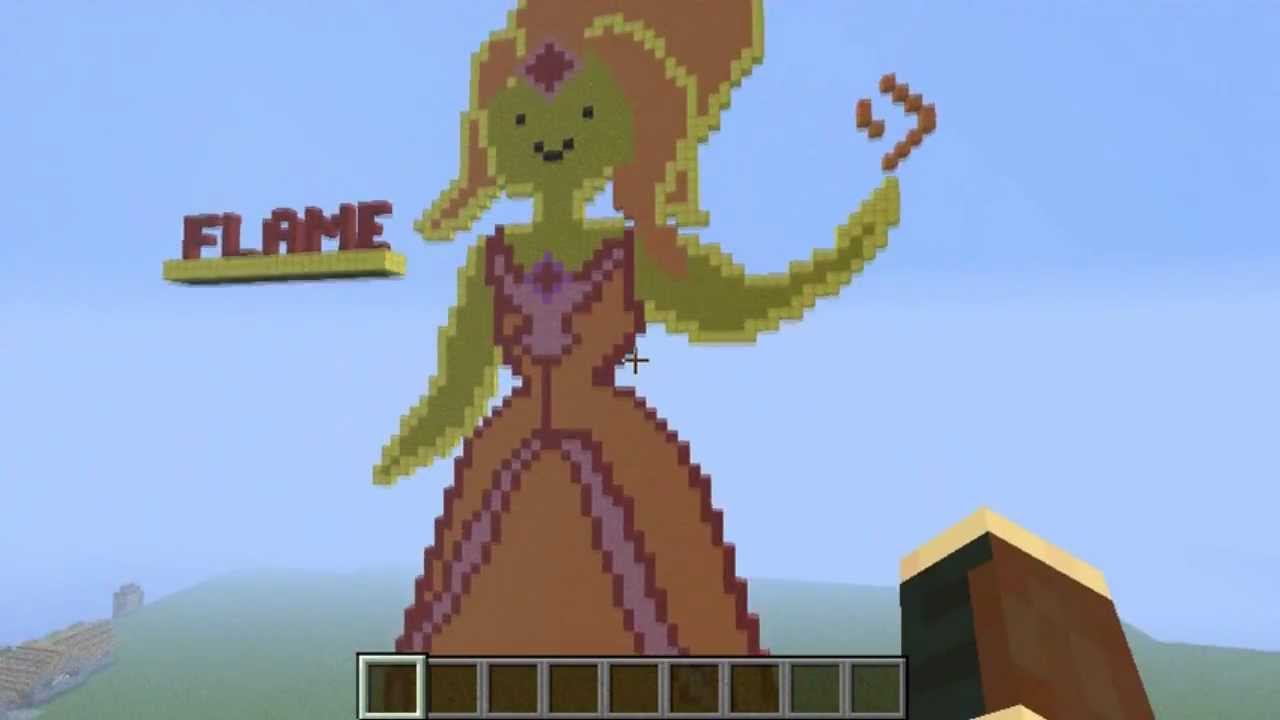 Minecraft Pixel Arts Flame Princess Princesa Flama Youtube