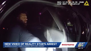 Newly released video shows arrest of former reality star now charged with sex crimes