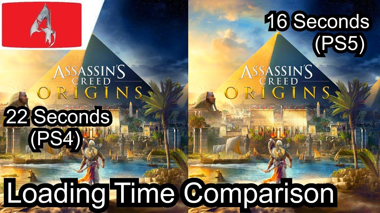 Assassins Creed Origins PS4 vs PS5 Backward Compatibility Load Time  Comparisons 