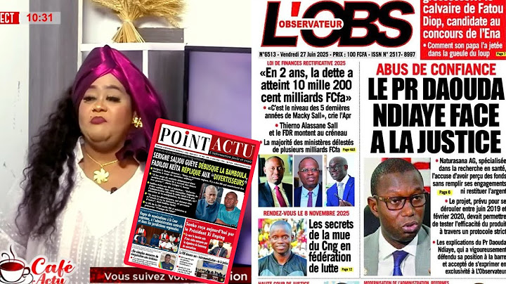 Revue des titres avec Mamy Samb de ce vendredi 27 Juin 2025