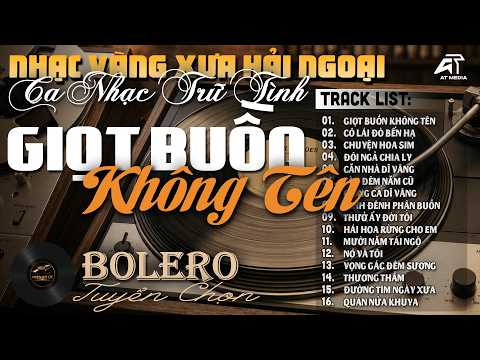 LK Bolero Nhạc Vàng Hải Ngoại KHÔNG QUẢNG CÁO, Ca Nhạc Trữ Tình Hay Nhất - LK Giọt Buồn Không Tên