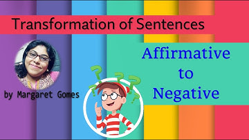 Transformation of Sentences [Affirmative to Negative]