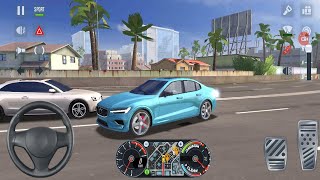 Taxi Sim 2020 | Driving Volvo Blue Passenger CAB Car | Car Games Android iOS and mobile Gameplay screenshot 5