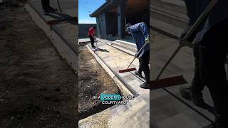 Professional Sand Jointing Process for Modern House Paving Blocks#shorts #construction #satisfying