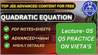 QUADRATIC EQUATION 05 FOR JEE MAINS AND ADVANCED|CBSE #quadraticequation #quadratic #jeemains