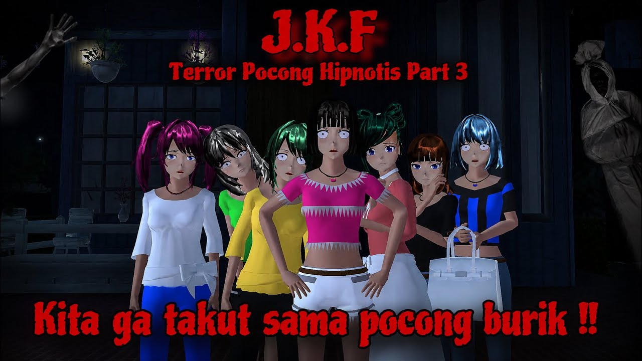 J.K.F || TERROR POCONG HIPNOTIS DI KOTA SAKURA || PART 3 || DRAMA SAKURA SCHOOL SIMULATOR