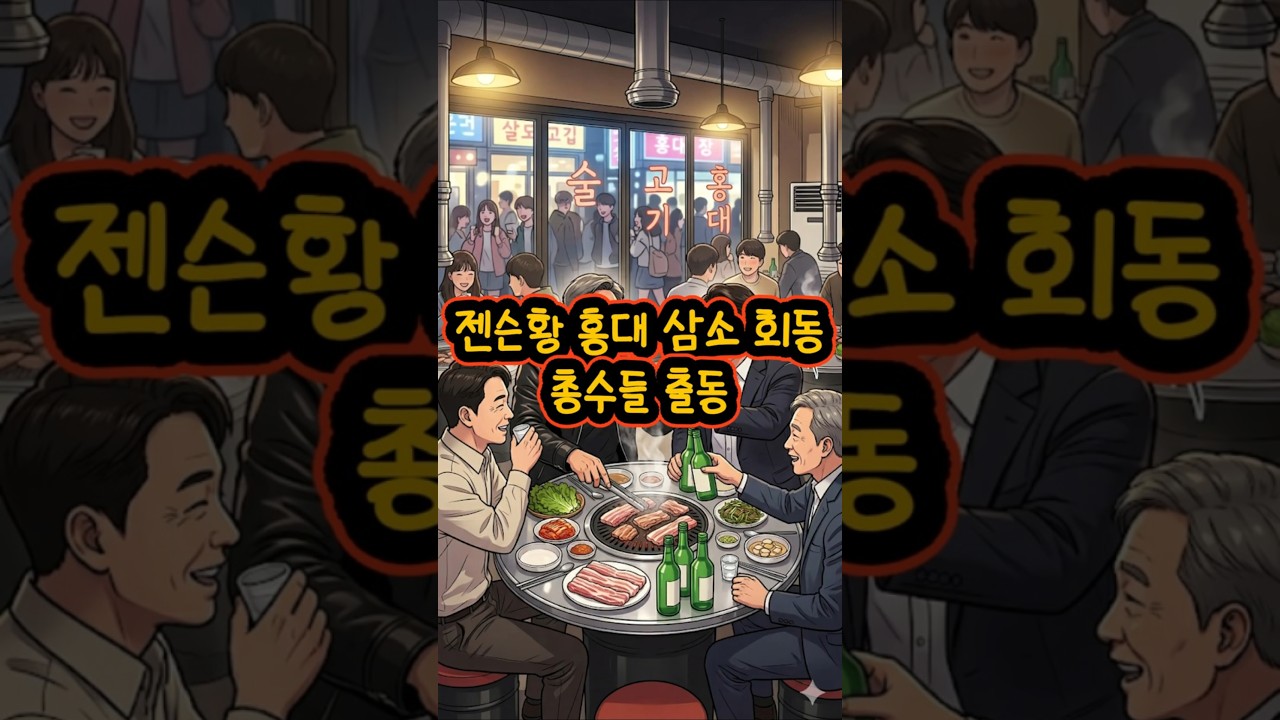 젠슨황 홍대 삼소 회동,총수들 출동 #젠슨황 #엔비디아 #인공지능 #반도체 #삼겹살 #홍대 #회동 #월드컵