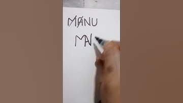 MANU name as brand logo design 😱 #shortsvideo #viralvideo