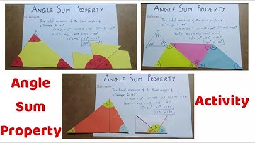 Angle Sum Property-Activity-Triangle & its Properties-7th class/ncert