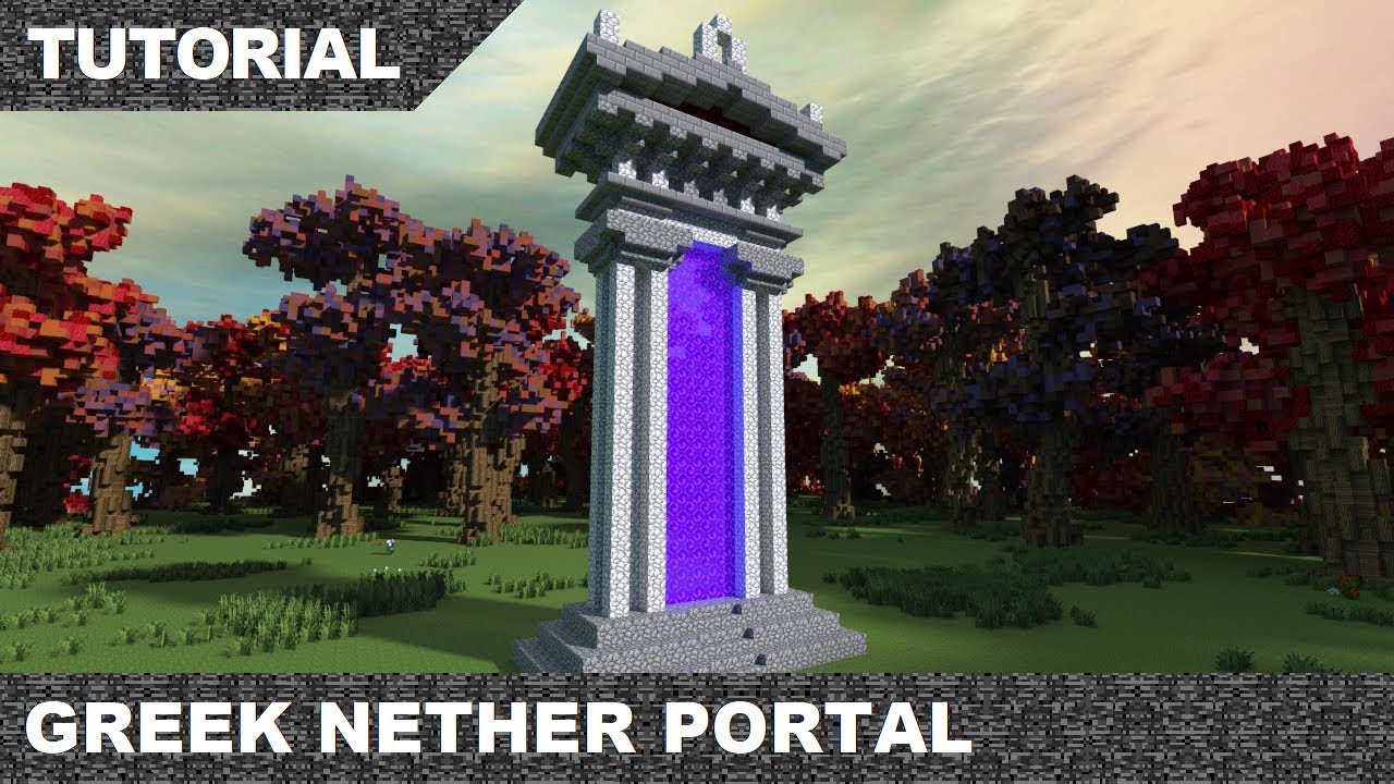 Minecraft Greek Nether Portal Tutorial And Download Youtube