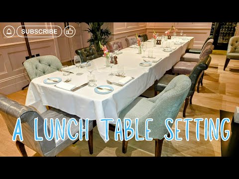 Setting A Lunch Table | 5 Star Hotel Service