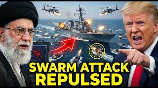 Download Lagu 100+ Iranian Fast Boats SWARM U.S. Destroyer — Captain Orders “LIVE FIRE” Response MP3