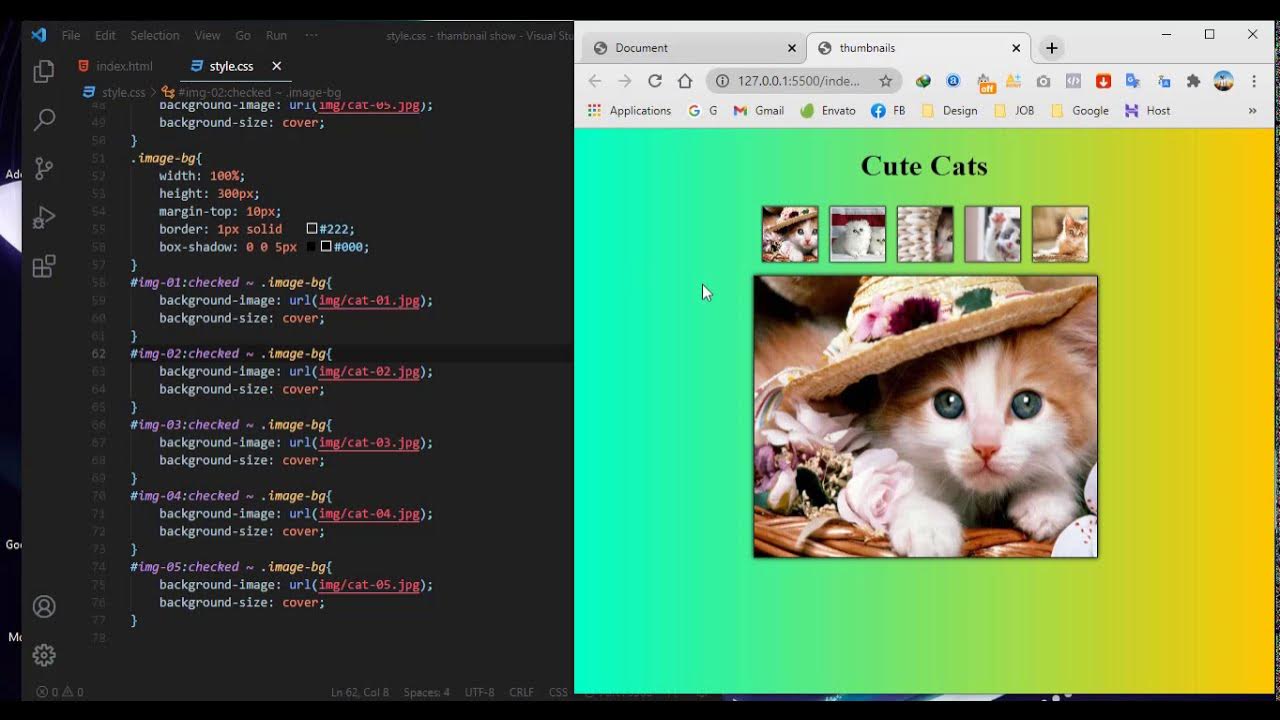Show Thumbnail in Large Size Image When Click On with pure Html CSS ...