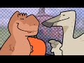 T rex and deinocheirus made pumpkin Carving (halloween animation)