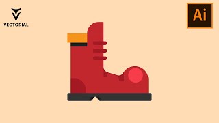 Flat design Boot tutorial in Adobe illustrator