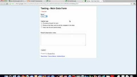 Google Forms for walkthroughs - Using the iPad