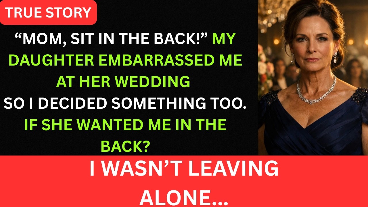 “Mom, Why Can’t You Just Sit In The Back.” She Said At Her Wedding So I Decided Something Too...