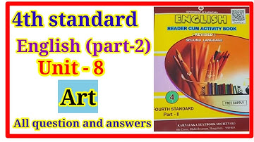 #4th standard, English, lesson - 8 #Art lesson question and answers# notes# Art