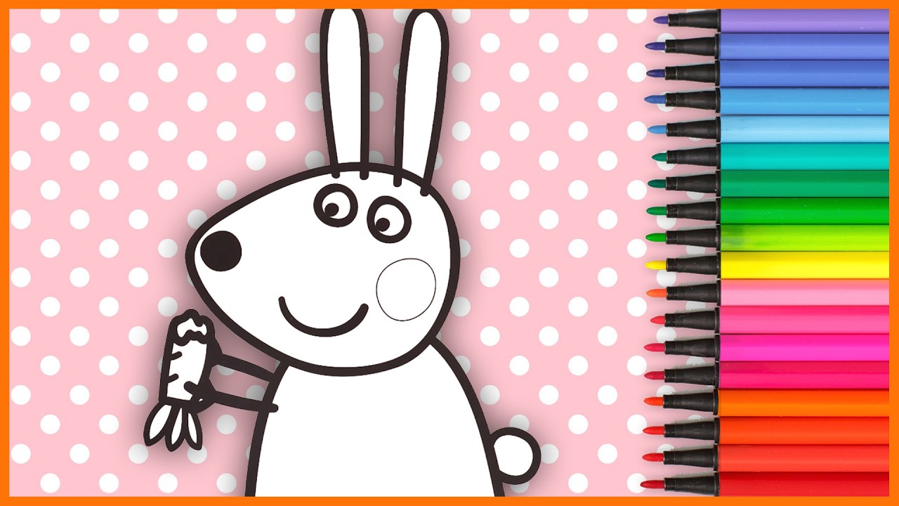 Rebecca Lapin et sa Carotte 🥕 | Coloriage Feutres de Peinture