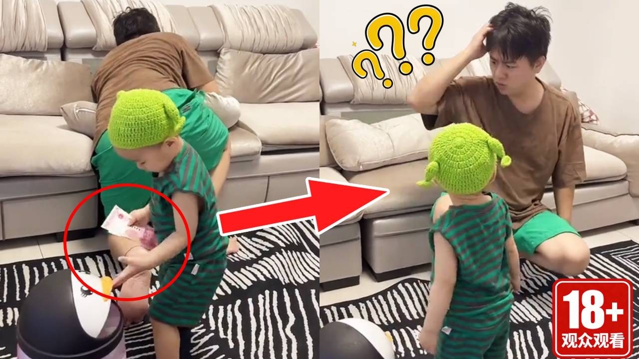 闺女这悄悄的举动，可真是爸爸的小棉袄！这下给弄得爸爸该怀疑人生了！【开机一家人】