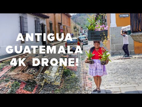 ANTIGUA GUATEMALA 4K DRONE | UNESCO Světové Dědictví | Navštiv nejkrásnější město Centrální Ameriky!