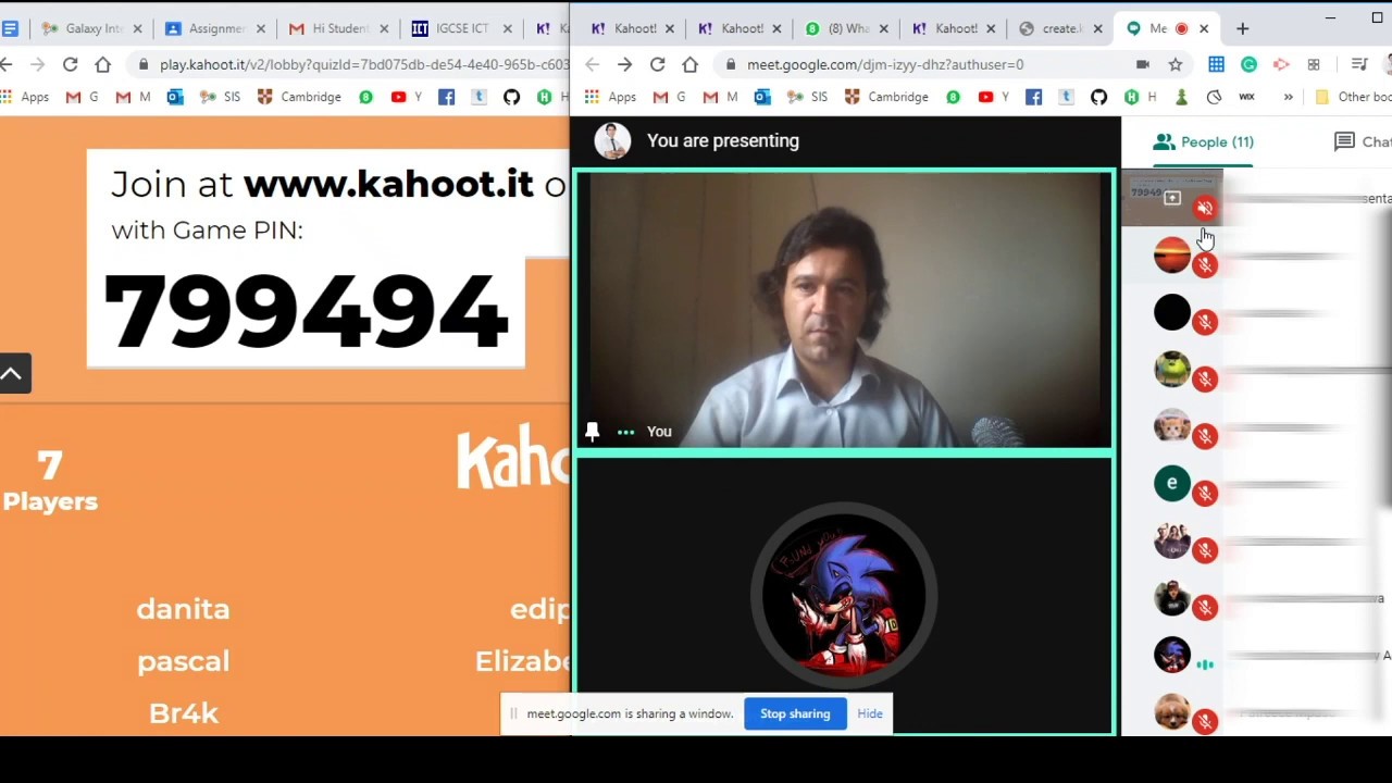 Playing Kahoot With My Students On Google Meet Youtube