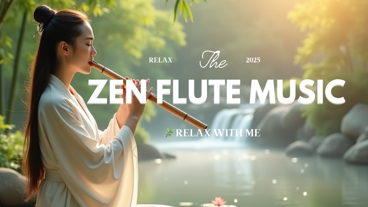 ⭐ Relaxing Zen Flute Music with Waterfall Sounds | Deep Meditation ...