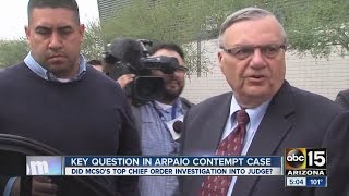 Day two of testimony in Arpaio contempt case, MCSO's top chief grilled Profile