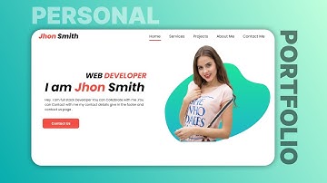 Personal Portfolio Website Design Using Pure HTML and CSS in Just 10 Minute !!!