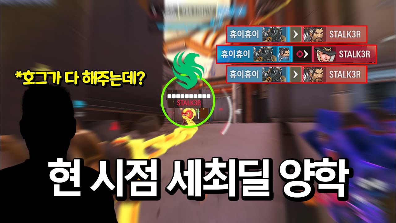 프로게이머들 상대로 압도적 무력을 보여주는 로드호그 장인