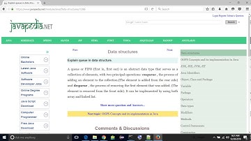 Explain queue in data structure. | javapedia.net
