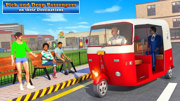 Tuk tuk Auto rickshaw Driving simulator - ios android gameplay walkthrough - passenger rickshaw