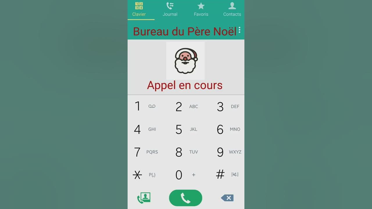 Appel Père Noël téléphone YouTube