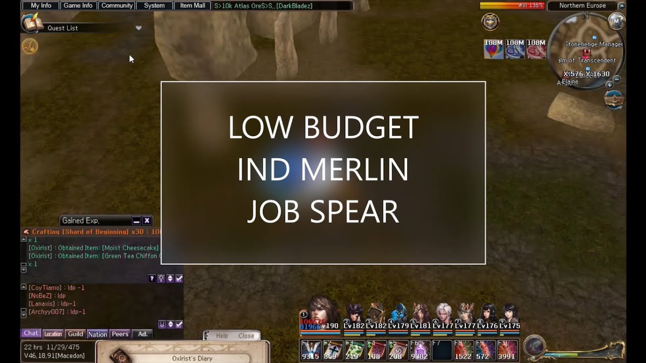 LOW BUDGET SOLO IND MERLIN JOB SPEAR | ATLANTICA ONLINE GLOBAL