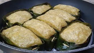 GAWIN MO ITO SA SAGING! SOFT, MOIST AND FLUFFY STEAMED BANANA CAKE IN BANANA LEAVES! screenshot 3