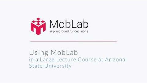 Using MobLab In a Large Lecture