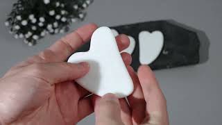 Wholesale High Quality Gua Sha White Jade Board Skin Tighten White Quartz Gua Sha Mager