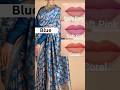 Choosing perfect lipstick shade according to your saree colour #howtocutcurlyhair #greenlipstick