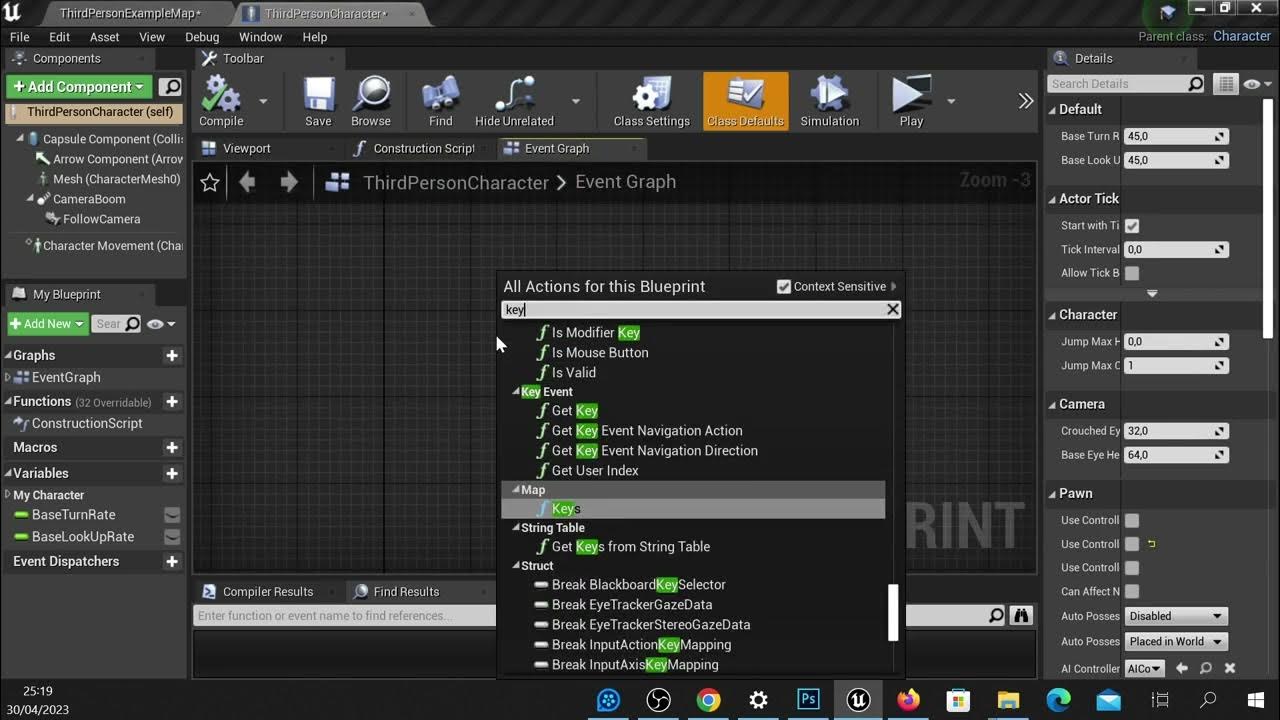 الوصول لأحداث لوحة المفاتيح - Unreal Engine keyboard Event - YouTube