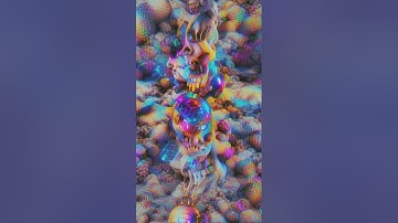 Look whats inside | Zoom into alien structures | AI trip | trippy visuals | psychedelic #shorts