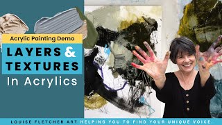 How to create layers and textures in acrylics