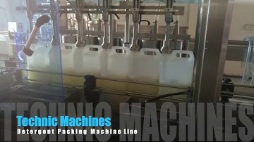 Detergent Packing Machine Line Filling Capping and Labelling