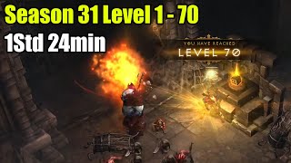 Diablo 3 | Season 31 Level 1 - 70 | 1Std 24min