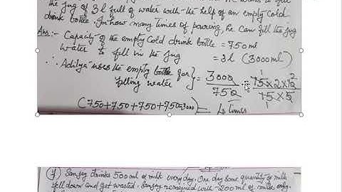 Std 4 Maths L no7 jugs and mugs workbook part5