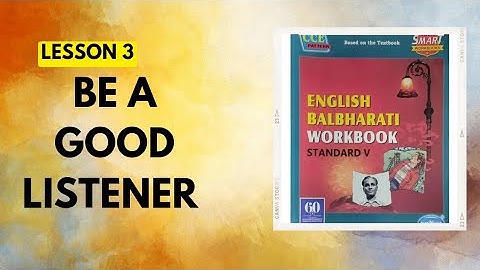 Std 5|Lesson 3|Be A Good Speaker|English Balbharati Workbook Question Answers|