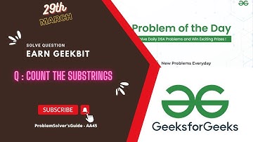 GeeksForGeeks Problem Of The Day | 29th March , 2023 | GFG POTD | ProblemSolver