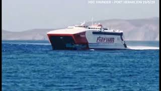 Thunder Fast Ferries first arrival Heraklion port