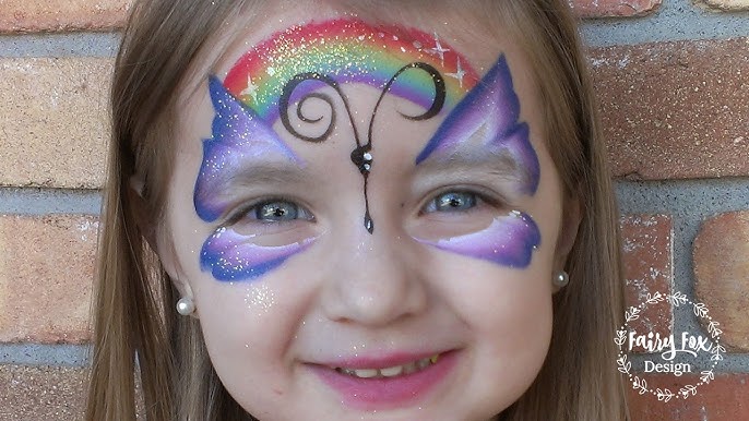 Rainbow Butterfly Face Paint Tutorial – Atop Serenity Hill